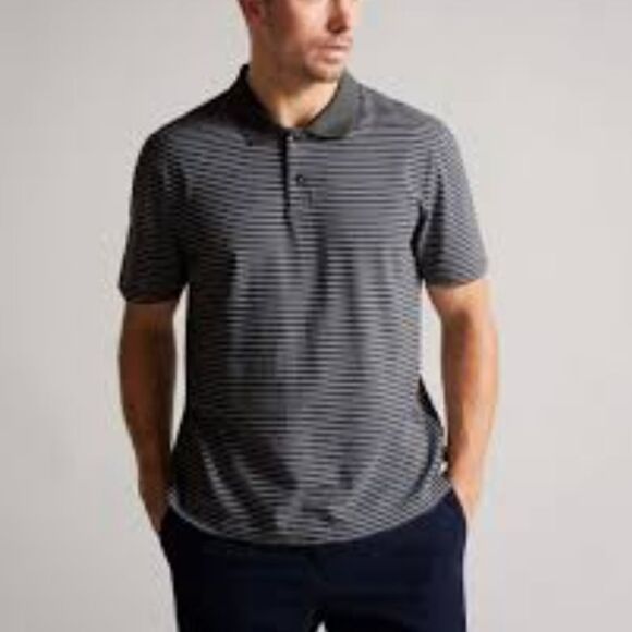 NIKE GOLF TOUR PERFORMANCE DRI-FIT STRIPED PIQUE POLO MEN'S SHIRT - Picture 1 of 16